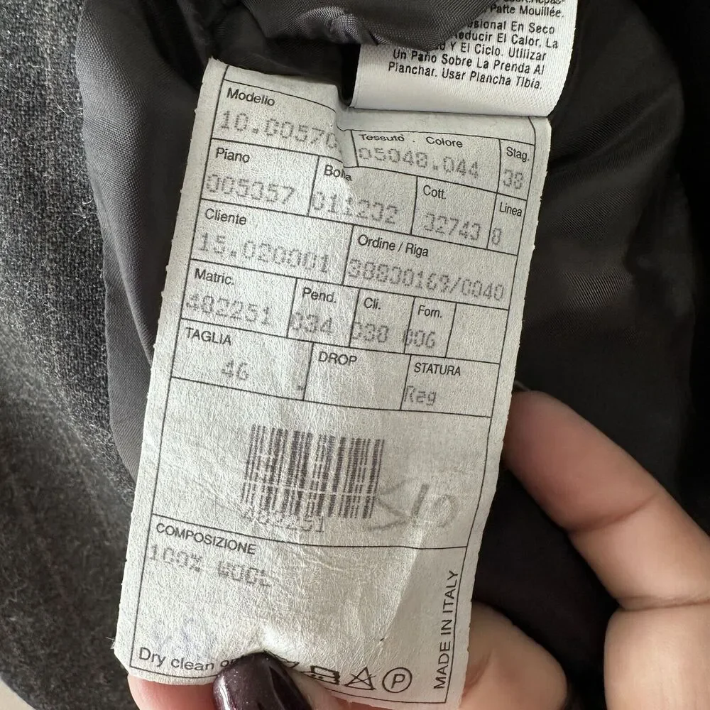 Donna Karan Signature Men's Blazer Jacket Pin Stripes 100% Wool Italy Size 46